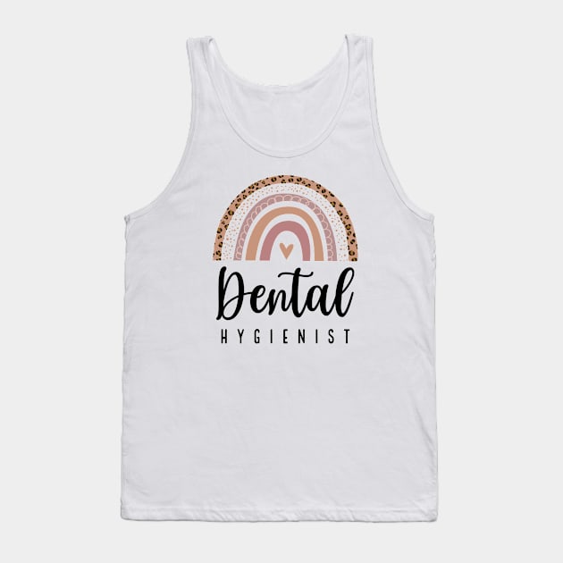 Dental Hygienist -  Minimal Rainbow Design Tank Top by best-vibes-only